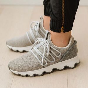 Sorel Kinetic Lace Trainers Sneakers Sz 10 Gray Dove Albion Lace Up